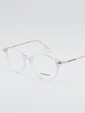 Burberry BE2365 3024 Eyeglasses Transparent 51mm Round Frame